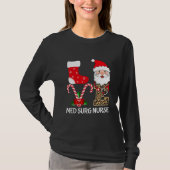 Liebe Weihnachtsmannmütze Stethoscope Med Surg Leo T-Shirt (Vorderseite)