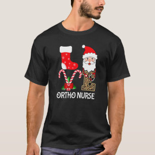 Liebe Weihnachtsmannmütze Stethoscope Ortho Nurse  T-Shirt