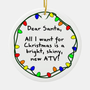 Liebe Weihnachtsverzierung Sankt ATV Keramikornament