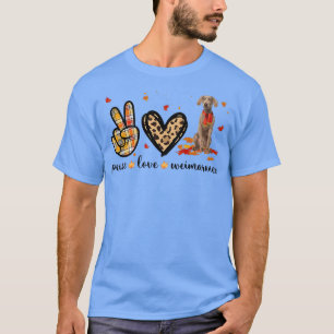 Liebe Weimaraner Scarf Leopard Herbst Herbst Herbs T-Shirt