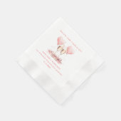 Liebe  Wein Pink Brille Hochzeit Napkins Serviette (Ecke)