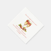 Liebe  Wein Pink Brille Hochzeit Napkins Serviette (Ecke)