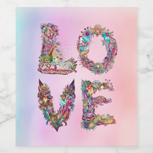 LIEBE WEINETIKETT (Einzelnes Label)