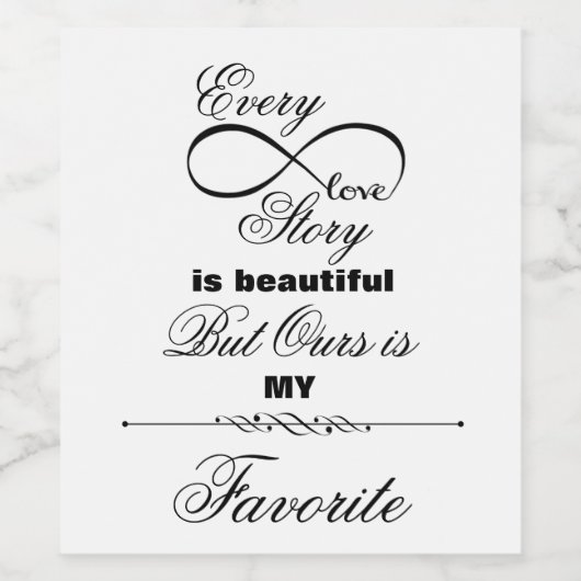 Liebe Weinetikett (Einzelnes Label)