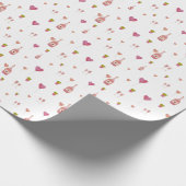 Liebe Weinflasche Glasballons Kaktus Valentinin Geschenkpapier (Ecke)