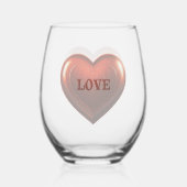 LIEBE WEINGLAS OHNE STIEL (Vorderseite)