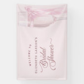 Liebe Weingläser Bow Krawatte Brautparty Banner (Vertikal)