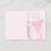 Liebe Weingläser Bow Krawatte Brautparty Begleitkarte (Rückseite)