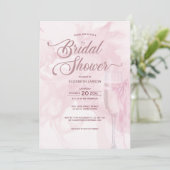 Liebe Weingläser Bow Krawatte Brautparty Einladung (Stehend Vorderseite)