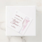 Liebe Weingläser Bow Krawatte Brautparty Geschenkanhänger (Beispiel)