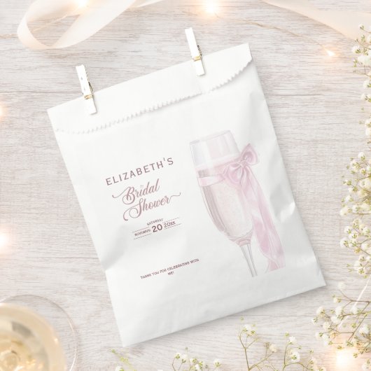 Liebe Weingläser Bow Krawatte Brautparty Geschenktütchen (Ausgeschnitten)