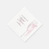 Liebe  Weingläser Bow Krawatte Brautparty Serviette (Ecke)