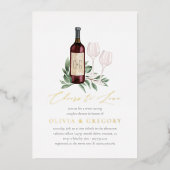 Liebe Weinprobe Paare Dusche Folieneinladung (Vorderseite)