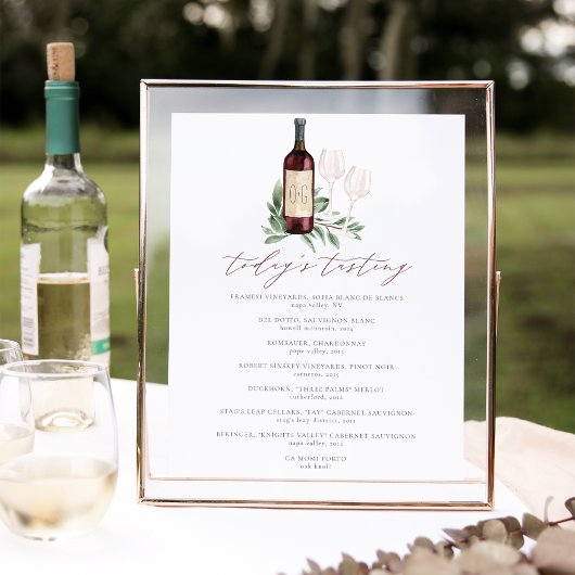 Liebe Weinprobe Zeichen Poster