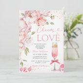 Liebe Weinverkostung Blumenkohl Brautparty Einladung (Stehend Vorderseite)