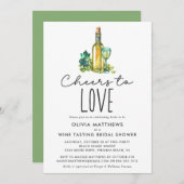 Liebe Weinverkostung Brautparty Einladung (Vorne/Hinten)