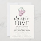 Liebe | Weinverkostung Brautparty Einladung (Vorderseite)