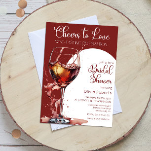 Liebe Weinverkostung Brautparty Einladung