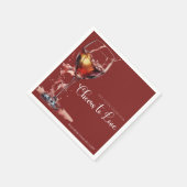 Liebe Weinverkostung Brautparty Serviette (Ecke)