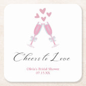 Liebe Weinverkostung Modernes Brautparty Rechteckiger Pappuntersetzer (Vorderseite)