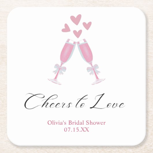 Liebe Weinverkostung Modernes Brautparty Rechteckiger Pappuntersetzer (Vorderseite)