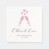 Liebe Weinverkostung Modernes Brautparty Serviette (Vorderseite)