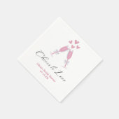 Liebe Weinverkostung Modernes Brautparty Serviette (Ecke)