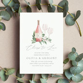 Liebe Weinverkostung Probe Abendessen Einladung