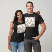 Liebe Weiß auf Grau T-Shirt (Unisex)