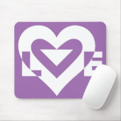 Liebe Weiß auf Lila Mousepad (Mit Mouse)