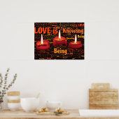 Liebe weiß, dass Being die Liebe Christlich Word A Poster (Küche)
