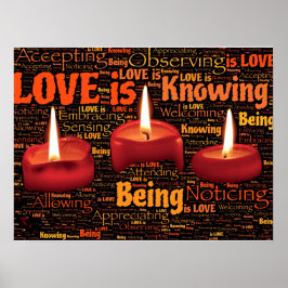 Liebe weiß, dass Being die Liebe Christlich Word A Poster