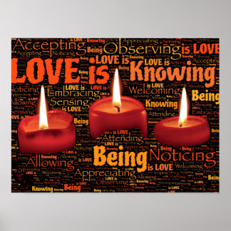 Liebe weiß, dass Being die Liebe Christlich Word A Poster