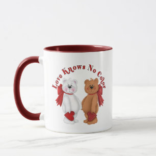 Liebe weiß keine Farbe Tasse