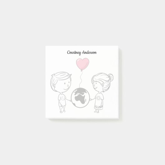 Liebe weiß keine Fernbeschreibung Post-it Klebezettel (Vorderseite)