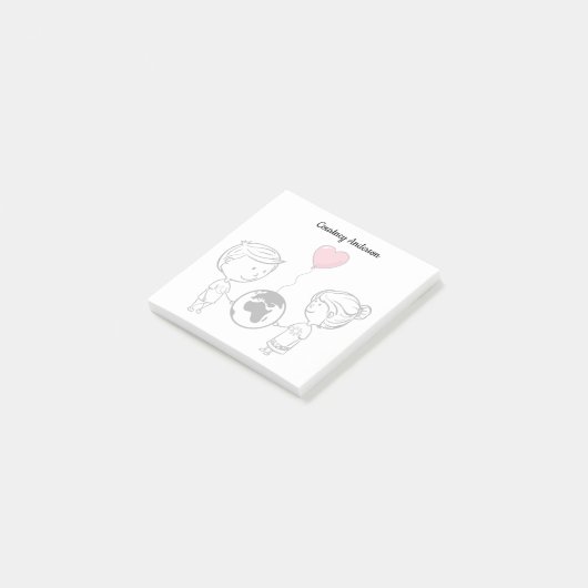 Liebe weiß keine Fernbeschreibung Post-it Klebezettel (angewinkelt)