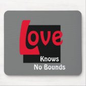 Liebe weiß keine Graustufen, Schwarz und Weiß Mousepad (Vorne)