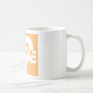 Liebe Weiß und Orange Kaffeetasse