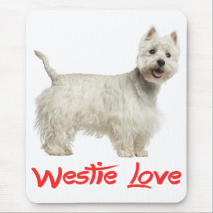 Liebe Weiße West Highland Terrier Hund Mauspad