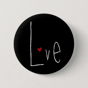 Liebe - Weißer Knopf Button