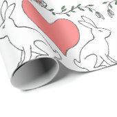 Liebe Weißes Herz Weißes Papier Geschenkpapier (Rolleneckpunkt)