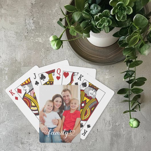 Liebe Weißes Skript benutzerdefiniertes Foto Spielkarten
