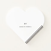 Liebe weist auf elegantes Skript mit dem Namen Sch Notizblock (Rückseite)