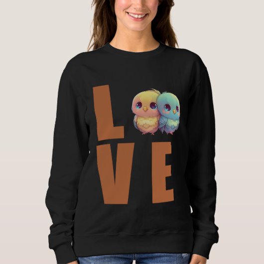 Liebe Wellensittich-Mutter Sittich Vogel 1 Sweatshirt (Vorderseite)