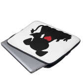 Liebe Welpe und Kitten Silhouette Laptopschutzhülle (Vorne Knopf)