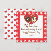 Liebe Welpen Feiertagskarte (Vorne/Hinten)