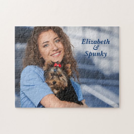 Liebe Welpen Hund Tier Foto personalisieren Puzzle (Horizontal)