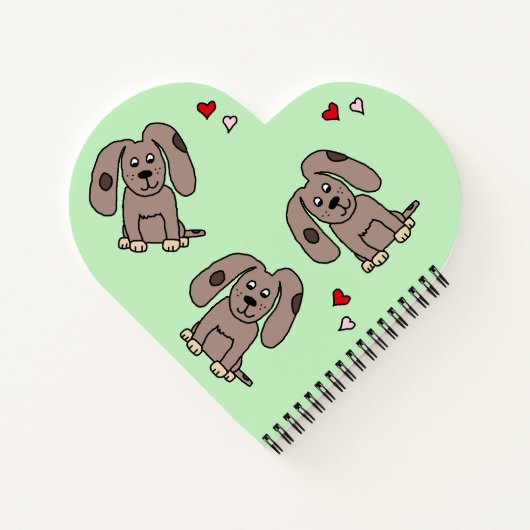 Liebe Welpen Notebook Notizblock (Rückseite)