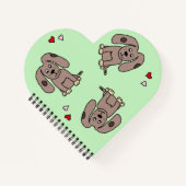Liebe Welpen Notebook Notizblock (Vorderseite)