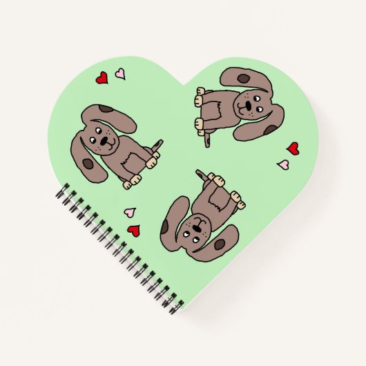 Liebe Welpen Notebook Notizblock (Vorderseite)